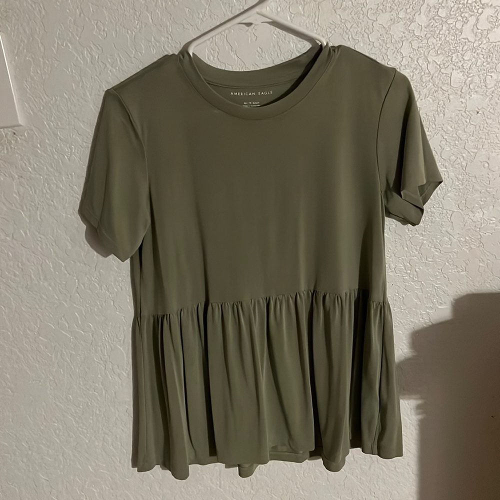 Sage american eagle babydoll tee